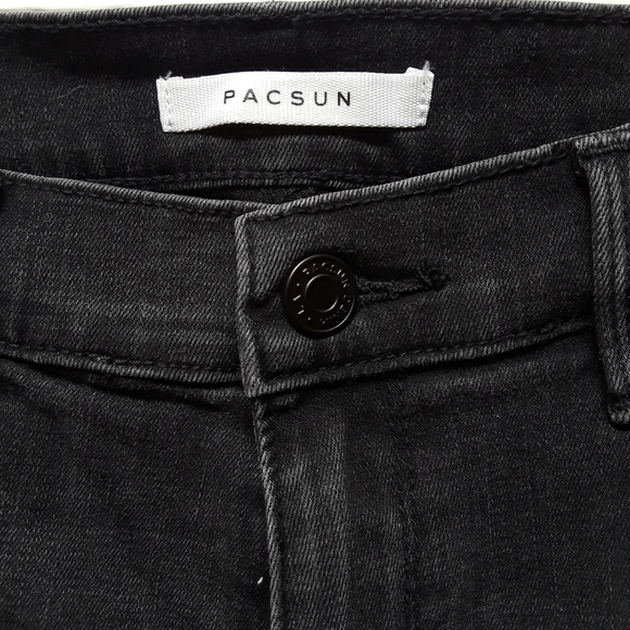 Pacsun Women 27 size High Rise Jegging Black Distressed Denim Jeans - Picture 9 of 14